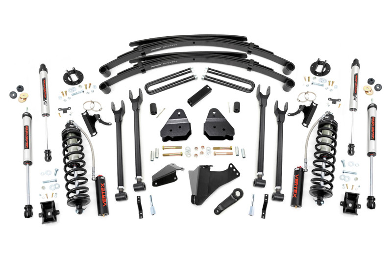 Rough Country 6 in. Lift Kit, 4 Link, Rear Spring, C/O V2 for Ford Super Duty 05-07 - 58258