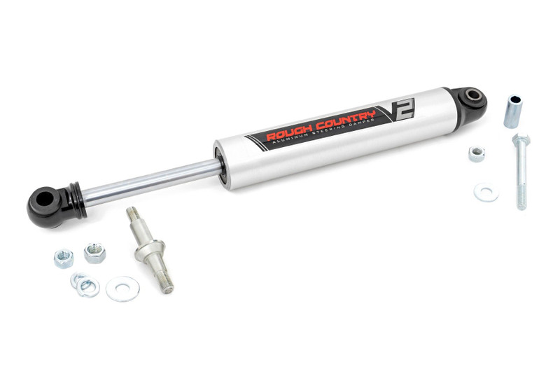 Rough Country V2 Steering Stabilizer for Multiple Makes and Models Chevy/GMC/Jeep - 8731770