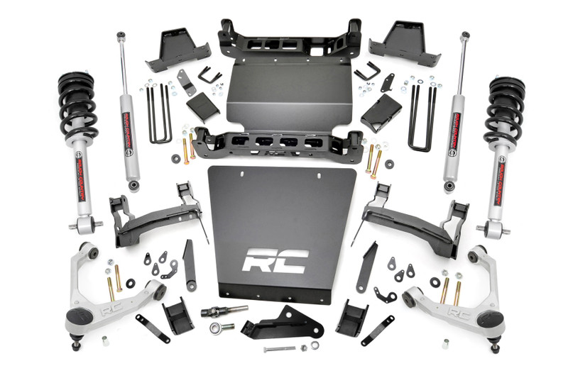 Rough Country 7 in. Stamped Steel LCA Lift Kit, Forged UCA, Bracket, N3 Struts for Chevy/GMC 1500 16-18 - 11633