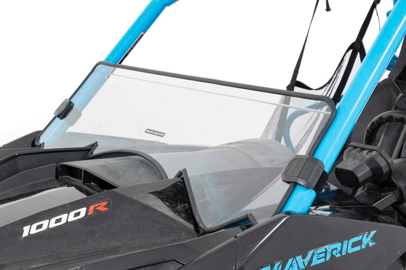 Rough Country Half Windshield, Scratch Resistant for Can-Am Maverick Turbo/Turbo Max 15-17 - 98131831A