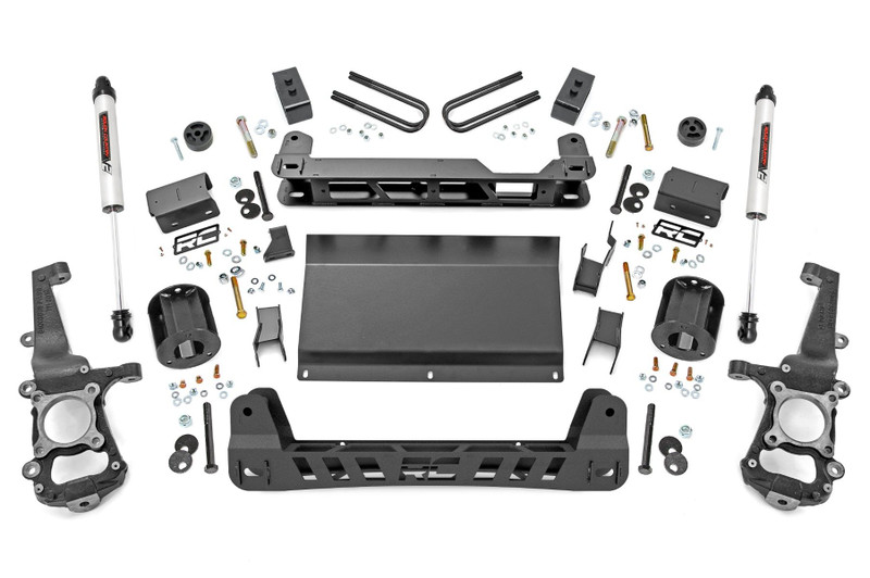 Rough Country 4 in. Lift Kit, V2, Rear for Ford F-150 Tremor 4WD 21-23 - 40770