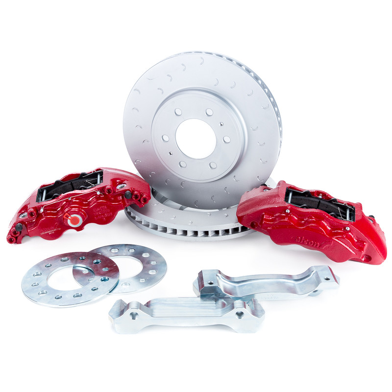 Alcon Brake Kit 10-20 F150 and Raptor Front, 6 Piston Calipers, 347mm x 36mm Rotors. - BKF1559BE11