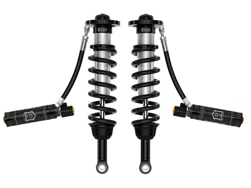 ICON Front, V.S. 2.5 Series Coilover Kit, Remote Reservoir w/ CDEV, Pair for 22-26 Tundra 1.25-3.5" Lift, 23-25 Sequoia 3-4.5" Lift - 58770E