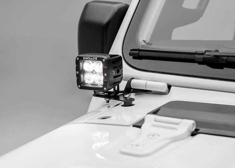 ZROADZ A-Pillar LED Kit w/ 3 in. LED Lights: Jeep JL, Gladiator - Z364941-KIT2