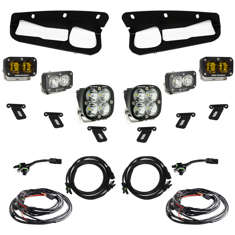 Baja Designs S2 SAE, Amber "Sportsmen" Fog Pocket Light Kit for 21+ Bronco w/ Steel Bumper - 448178