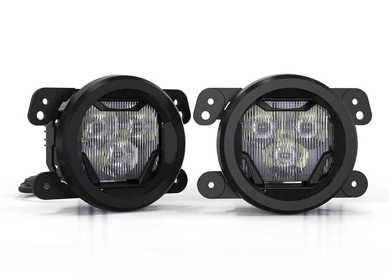 Morimoto 4Banger Fog Light Brackets: Jeep (3 in. Round) - BAF023