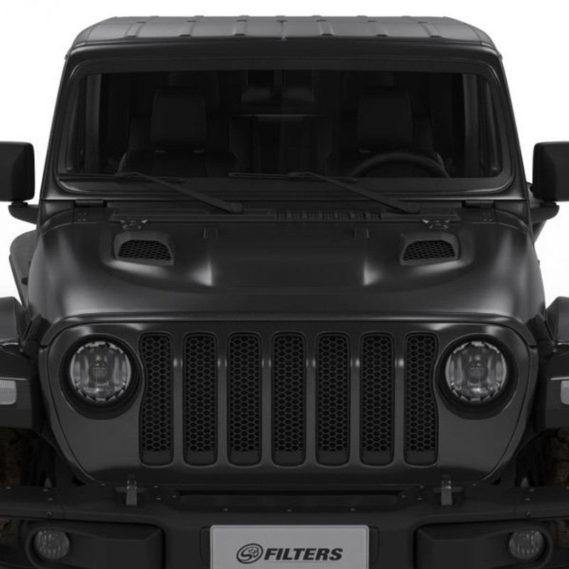 S&B Jeep Air Hood Scoops for 18-22 Jeep JL Rubicon 2.0L/3.6L, 20-22 Gladiator 3.6L | Scoops Only Kit - AS-1015