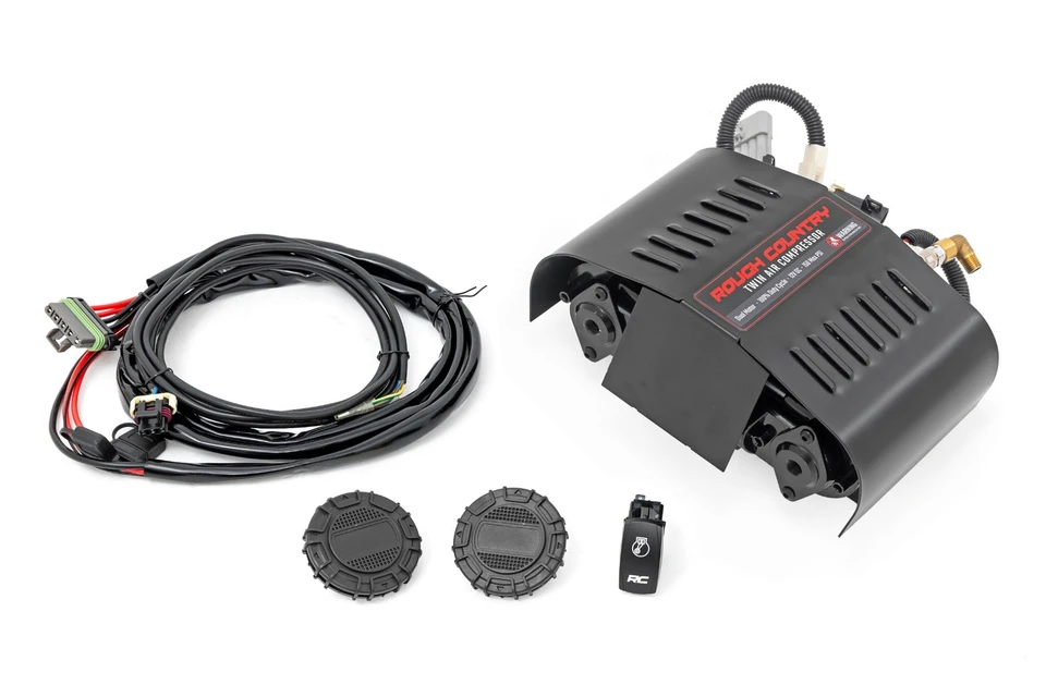 Rough Country Twin Motor Air Compressor Kit - 12 Volt - 6.16 CFM