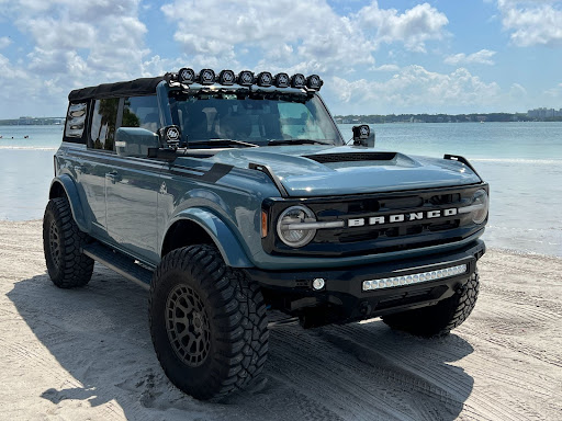 2022 lifted Ford Bronco on the beach