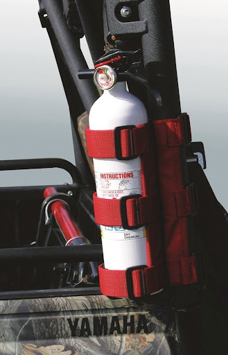 Off-Road fire extinguisher installed on an off-road vehicle