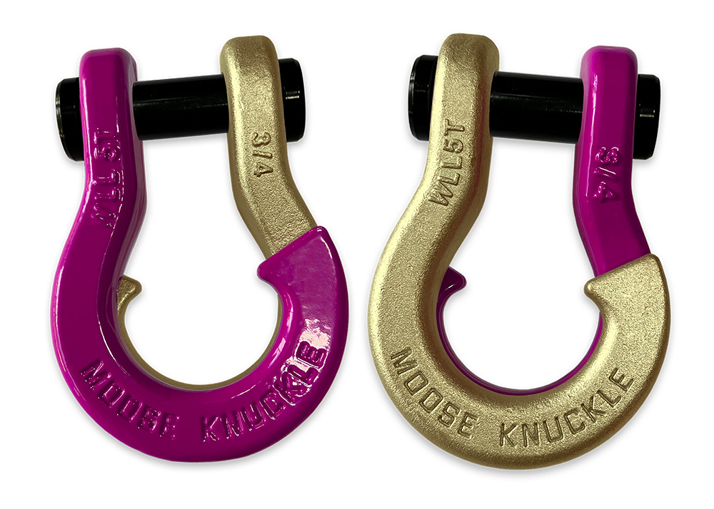 Moose Knuckle 3/4 Split Shackle, Pogo Pink 2-Color | Offroad Alliance