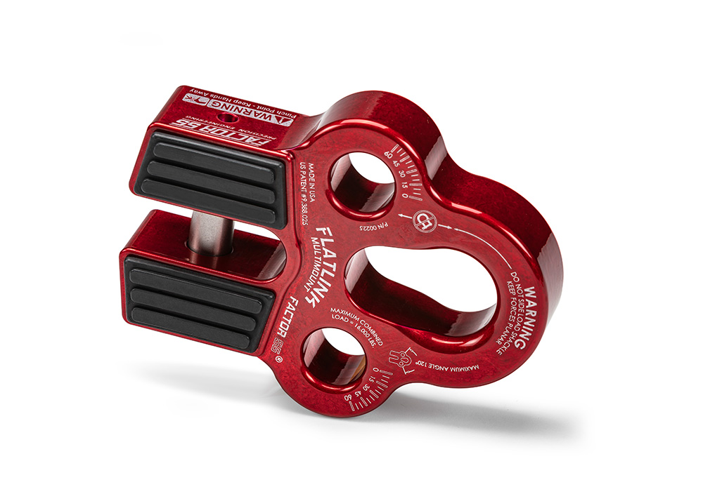 Factor 55 FlatLink MultiMount Winch Shackle Mount, Red - 00225-01