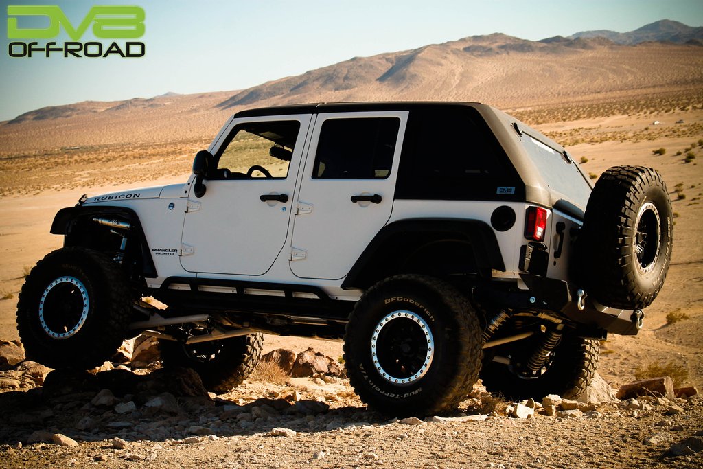 DV8 Hard Top Fast Back w/ Wiper, Black (2 pcs.): 07-18 Jeep