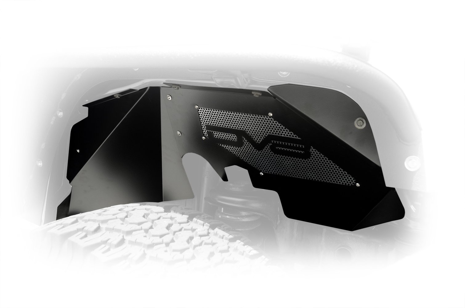 DV8 Inner Fender, Front, Aluminum, Black 07-18 Jeep JK - INFEND