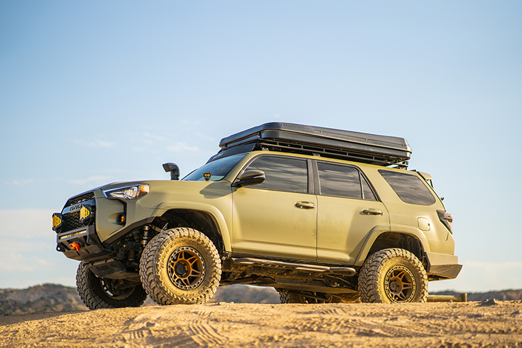 Toyota 4runner with Baja Designs Lighting, Gobi Roof Rack, and Slimline Winch Bumper 