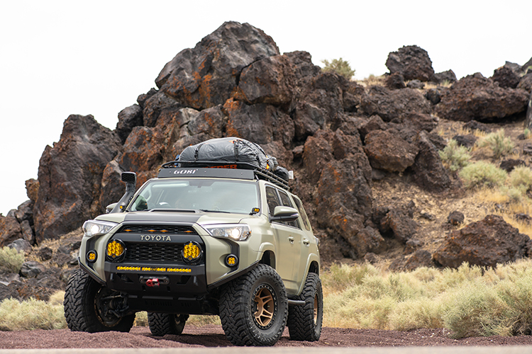 Toyota 4runner with Baja Designs Lighting, Gobi Roof Rack, and Slimline Winch Bumper 