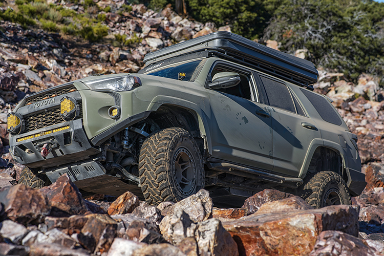 Toyota 4runner with Baja Designs Lighting, Gobi Roof Rack, and Slimline Winch Bumper 