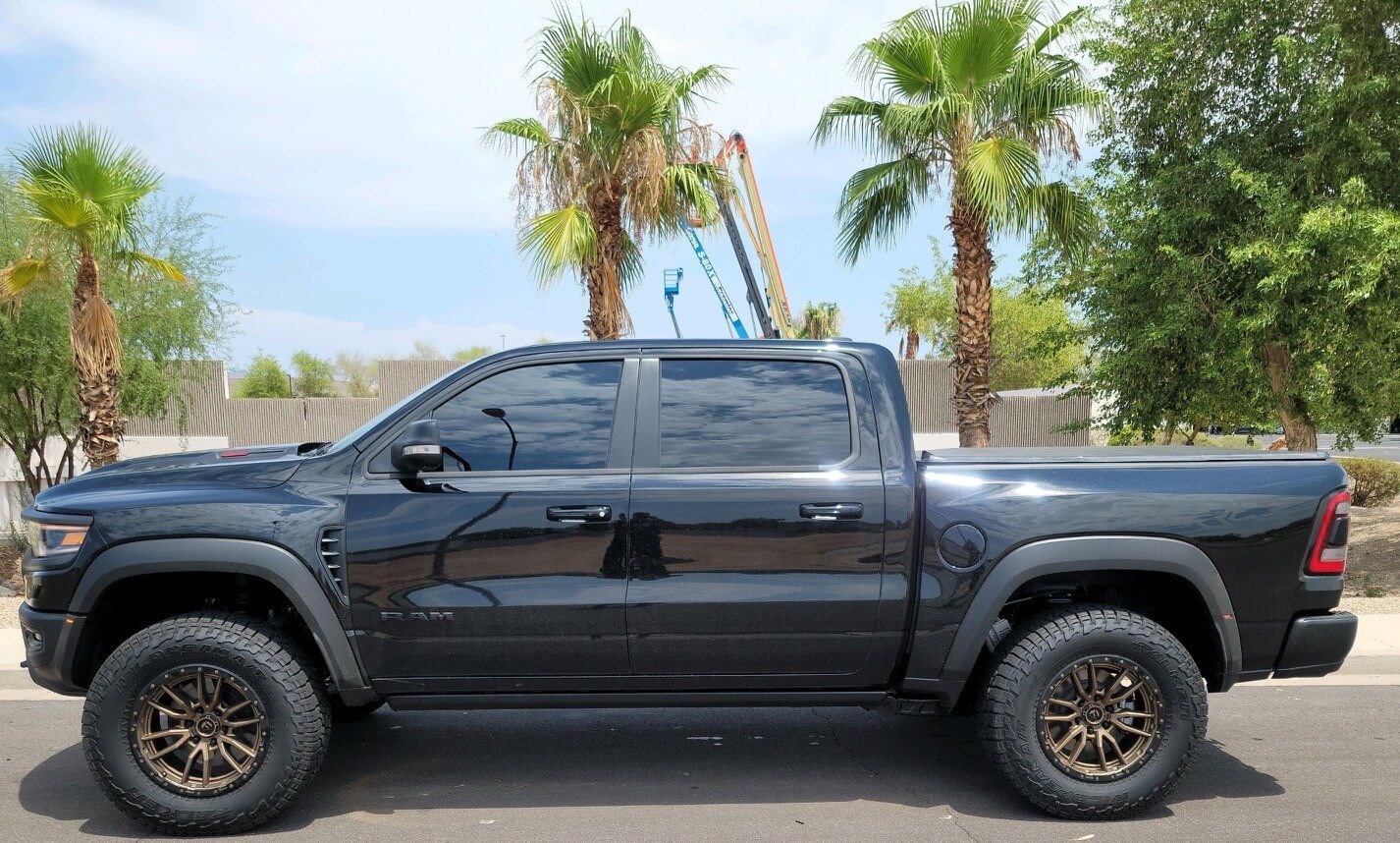RAM TRX Black with Foutz Leveling kit and Fuel Wheels