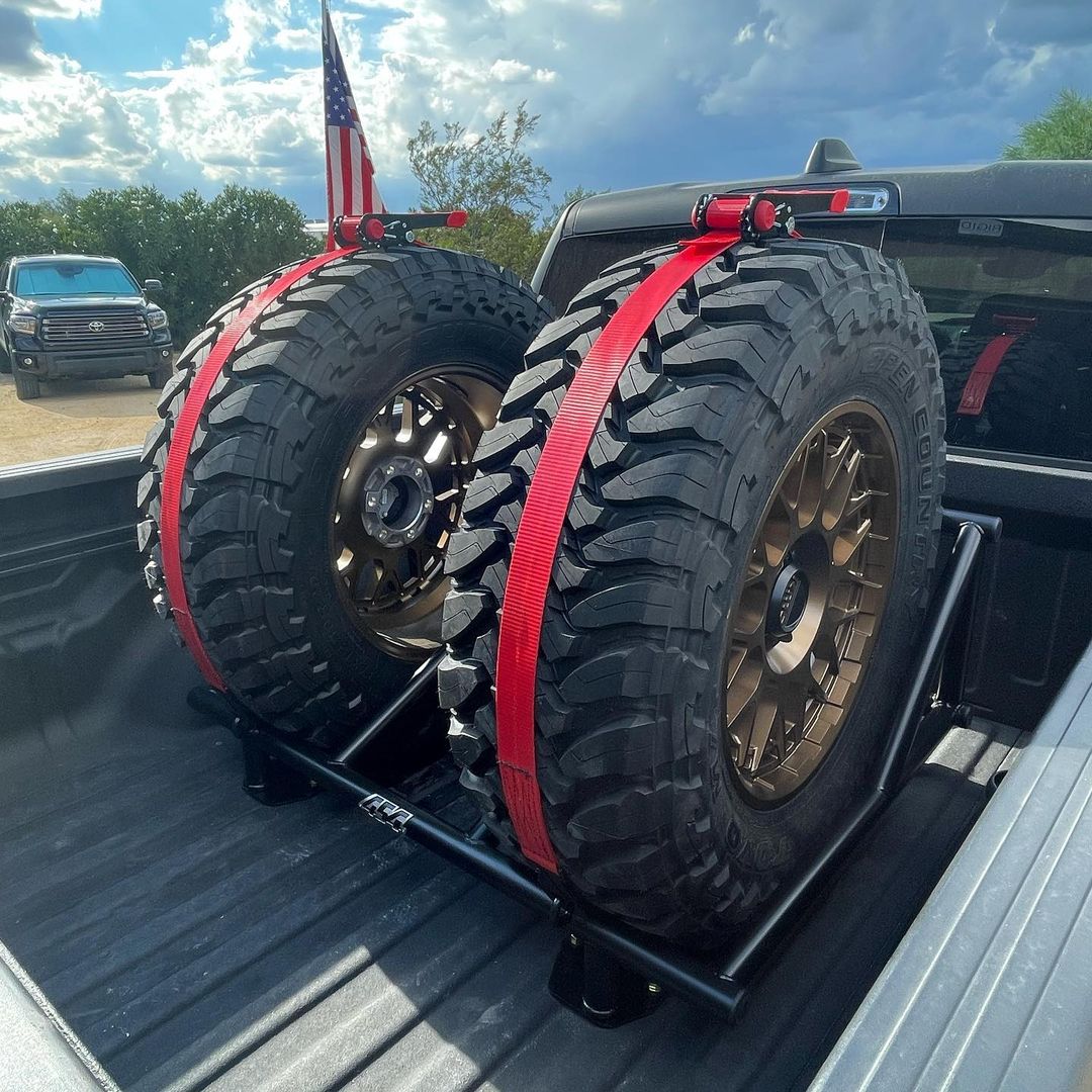 Matte Black Ram TRX with Addictive Desert Designs front and rear bumpers and Baja Designs Lighting 