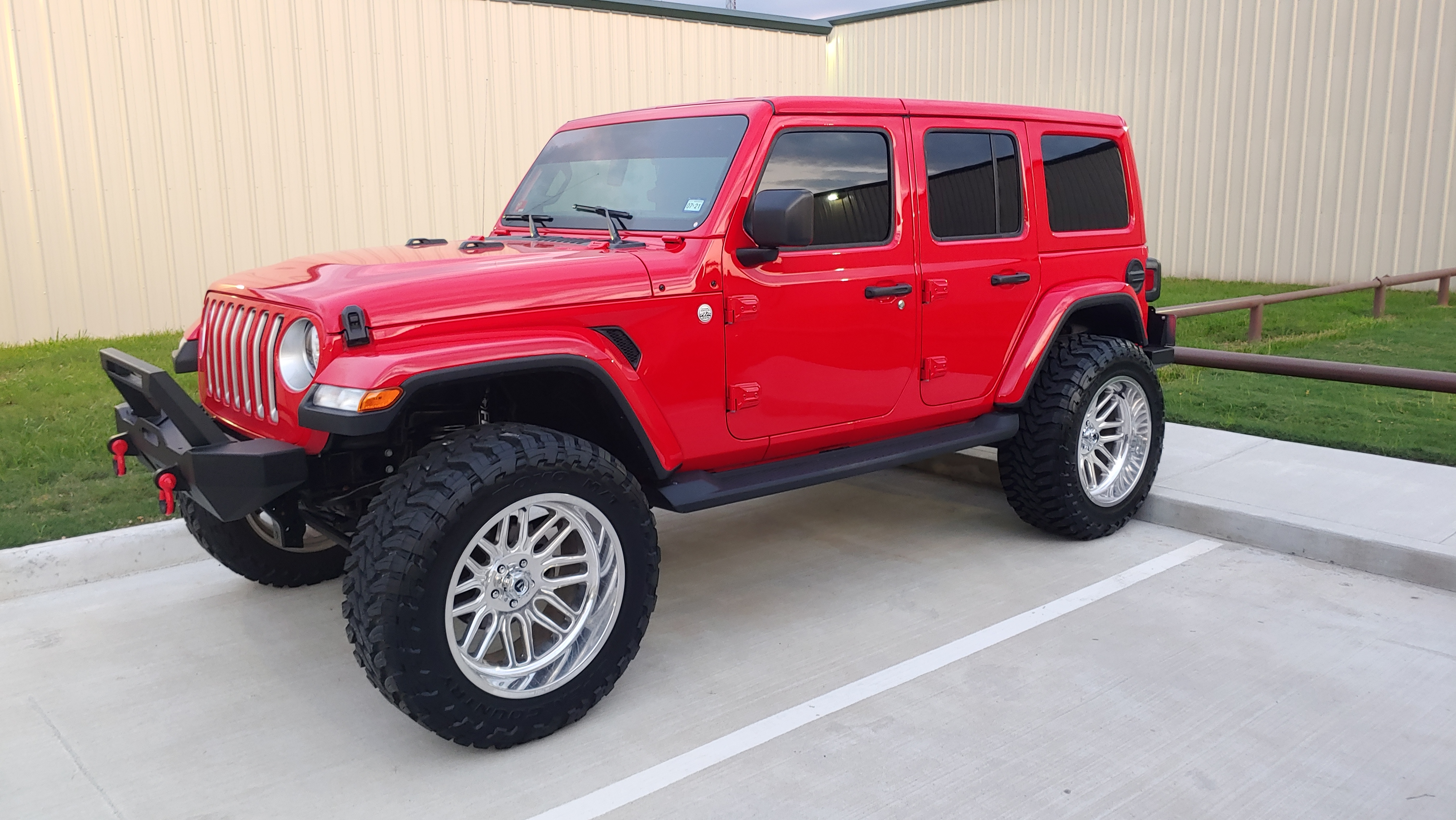 Firecracker Red Jeep JL Baja Designs Warn