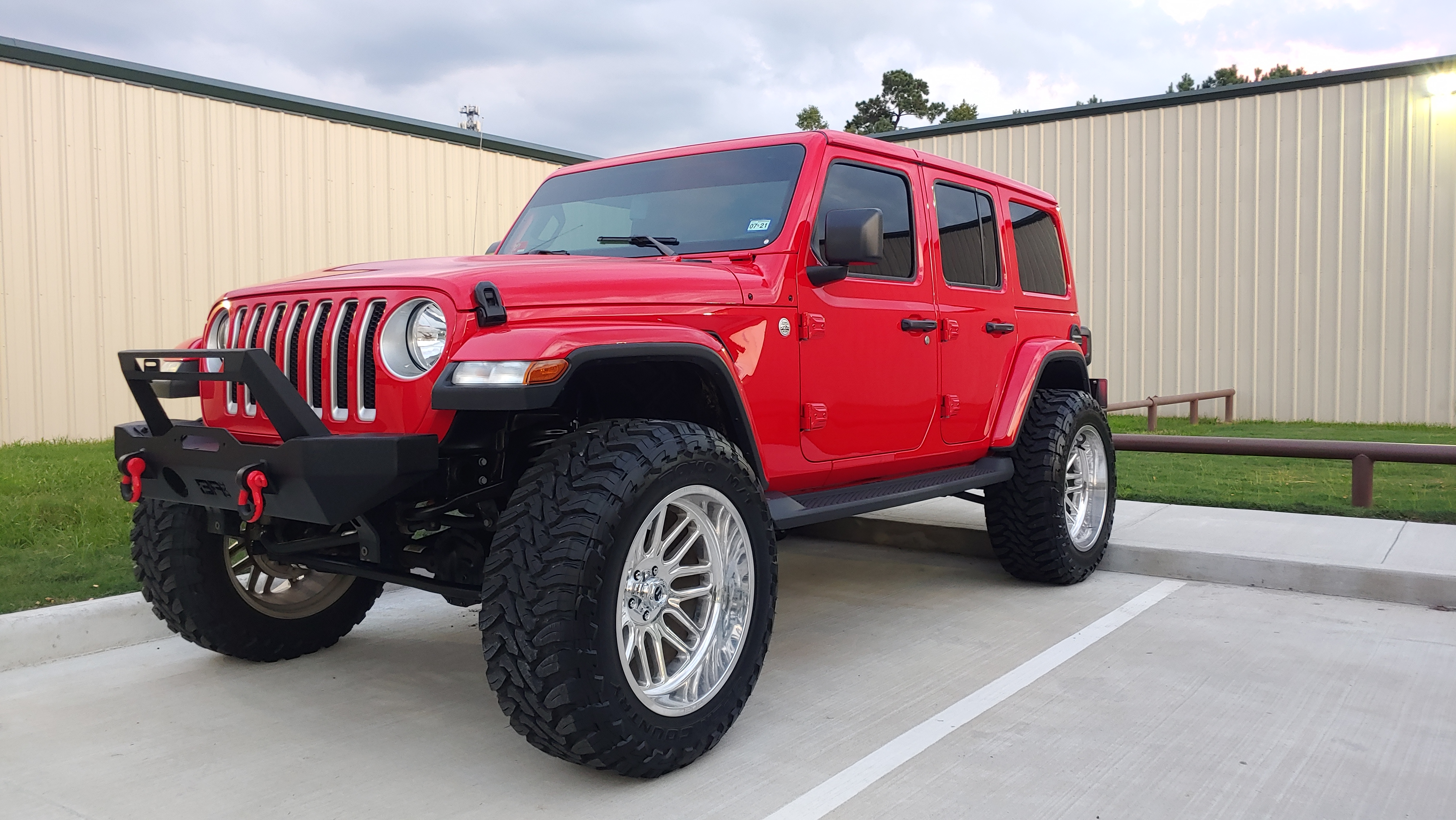 Firecracker Red Jeep JL Baja Designs Warn