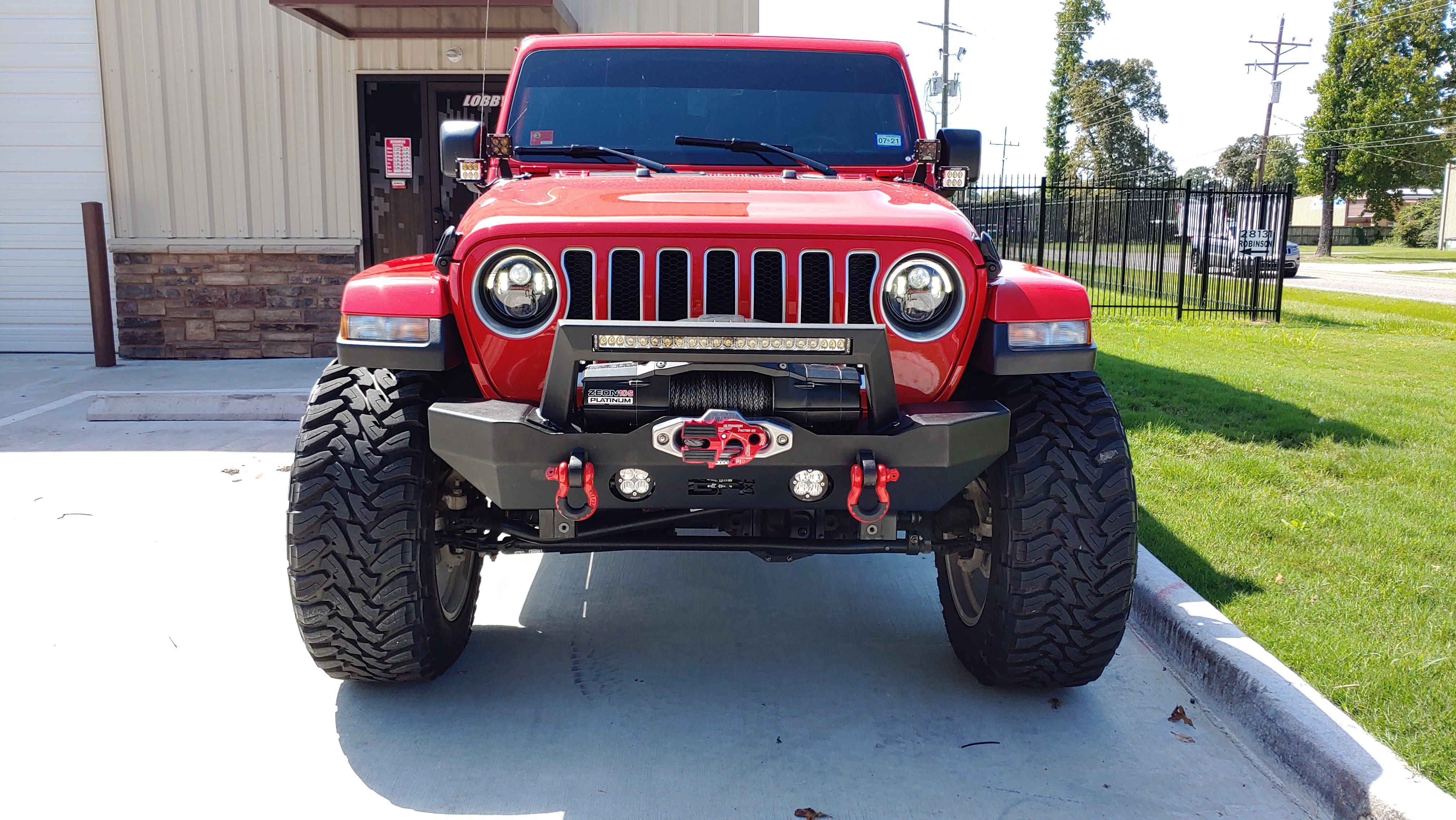 Firecracker Red Jeep JL Baja Designs Warn