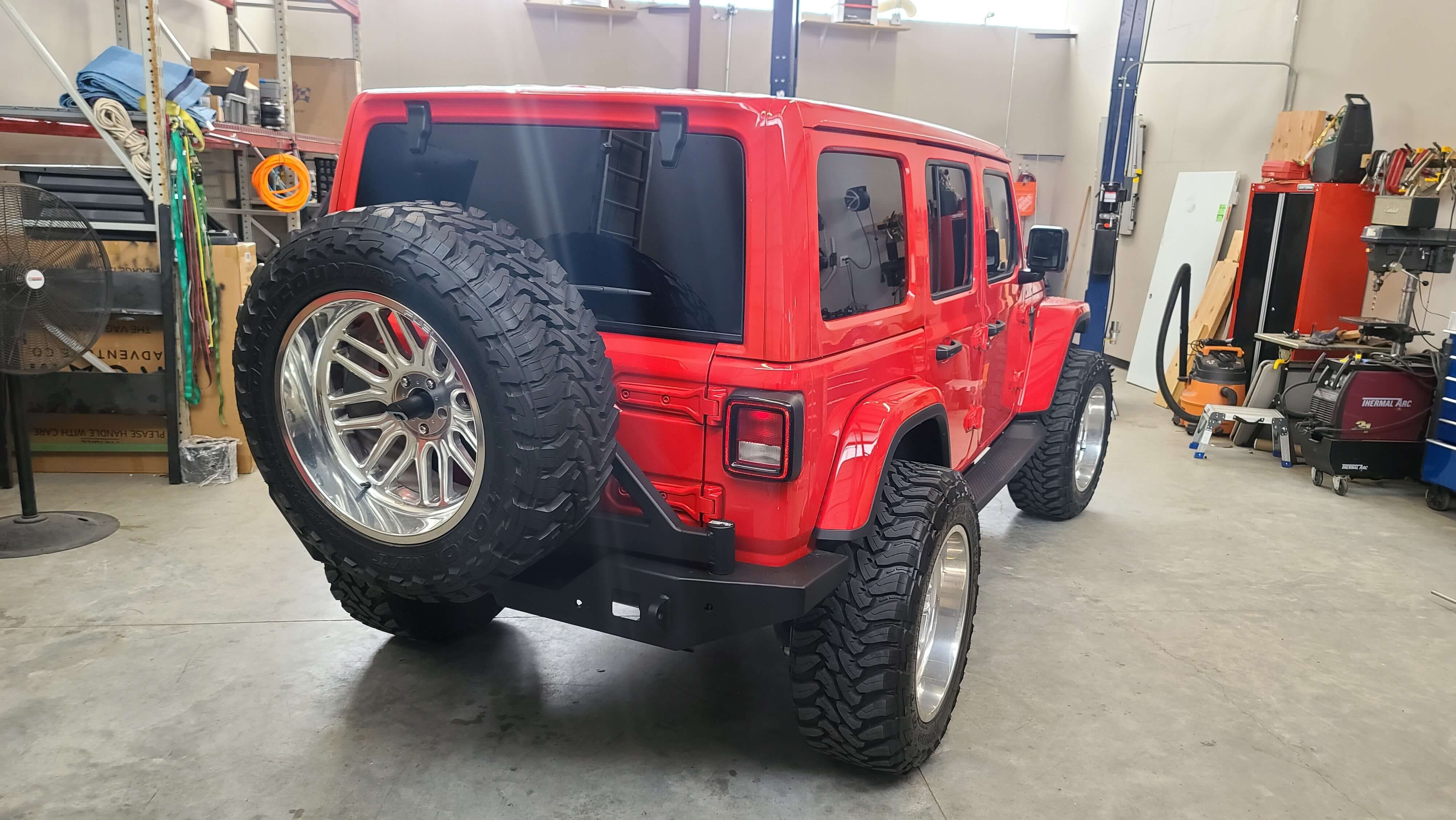 Firecracker Red Jeep JL Baja Designs Warn