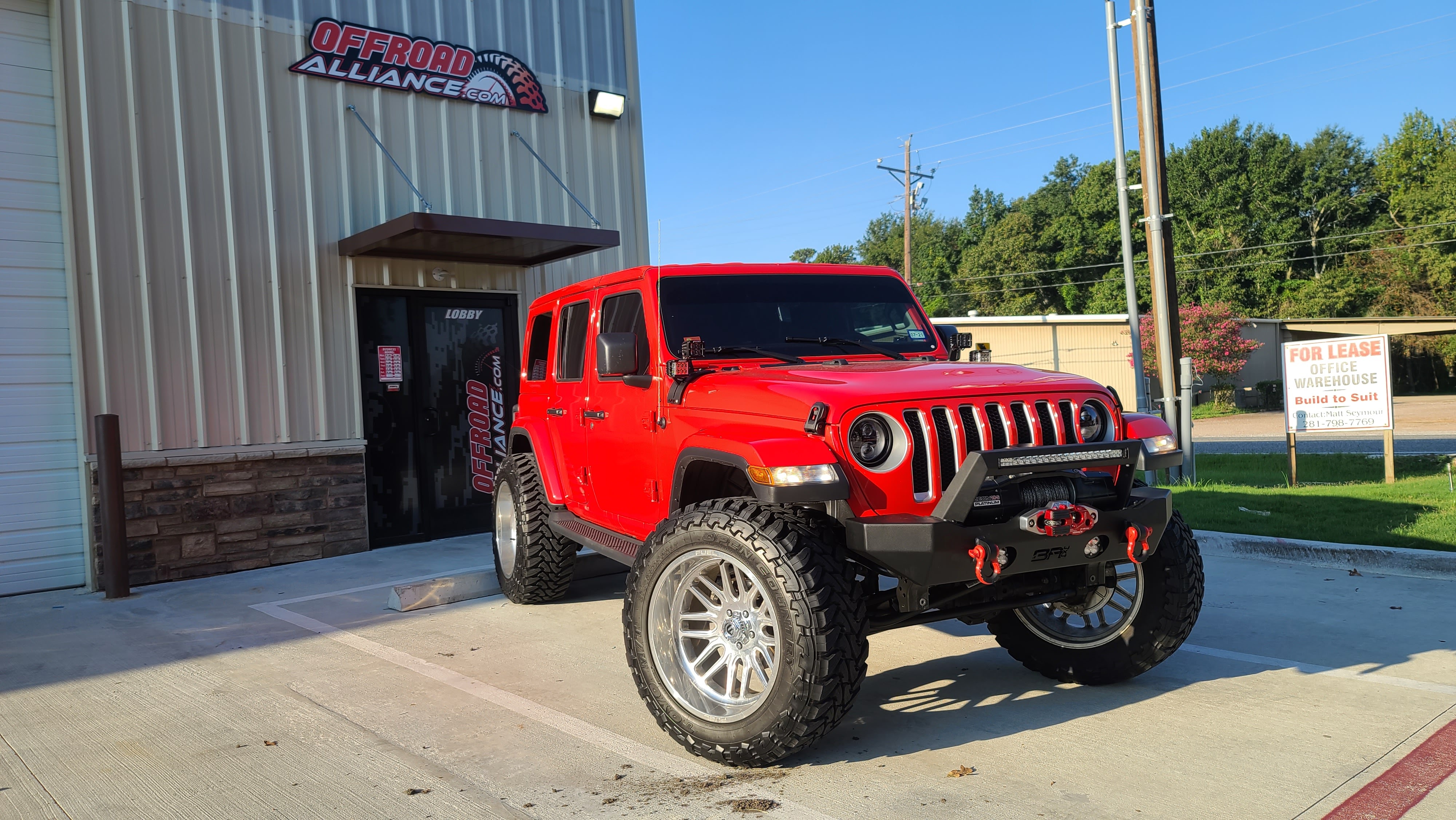 Firecracker Red Jeep JL Baja Designs Warn