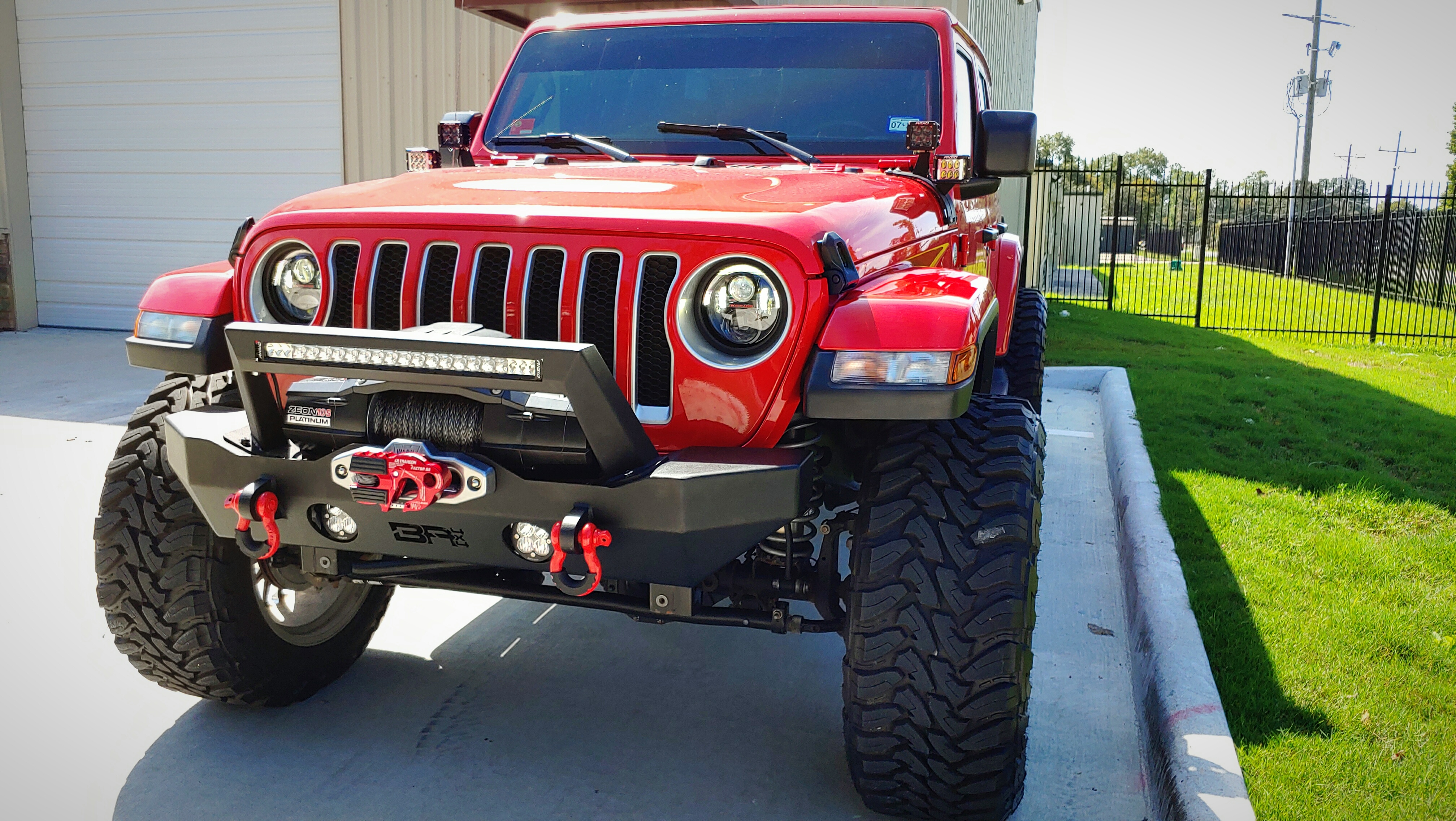 Firecracker Red Jeep JL Baja Designs Warn