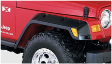 Bushwacker Front Jeep Wrangler Pocket Fender Flares, Black - 10043-07