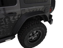 Bushwacker Rear Jeep Wrangler Flat Fender Flares, Black - 10100-07