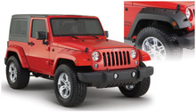 Bushwacker Front Jeep Wrangler Pocket Fender Flares, Black - 10077-02