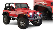 Bushwacker Front and Rear Jeep Wrangler Flat Fender Flares, Black - 10920-07