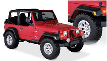 Bushwacker Front and Rear Jeep Wrangler Pocket Fender Flares, Black - 10908-07