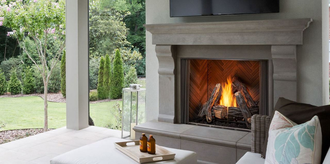 Outdoor Lifestyles Twilight II Indoor Outdoor Fireplace - See Through  Fireplaces