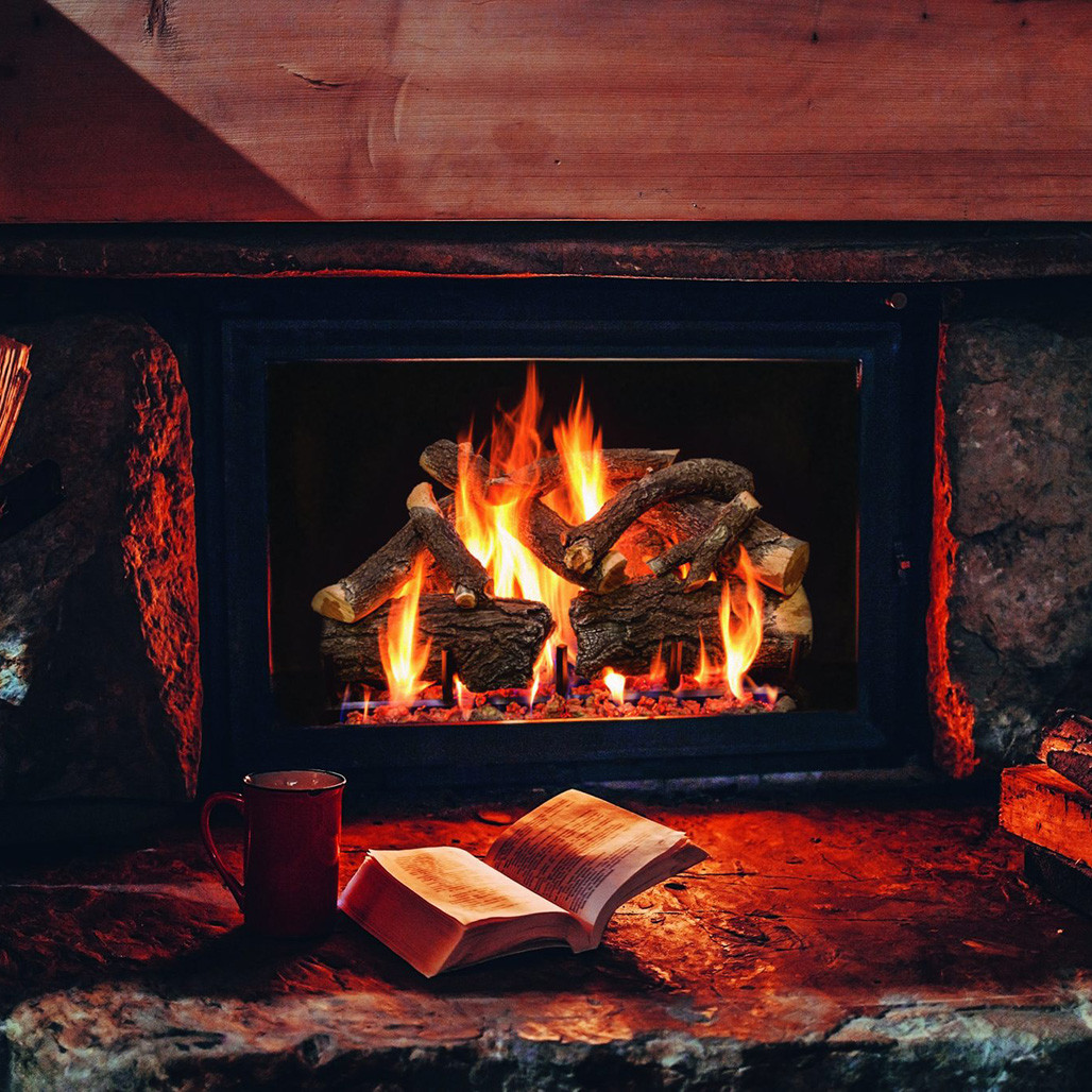Grand Canyon Arizona Weathered Oak Charred Logs & Burner | Embers