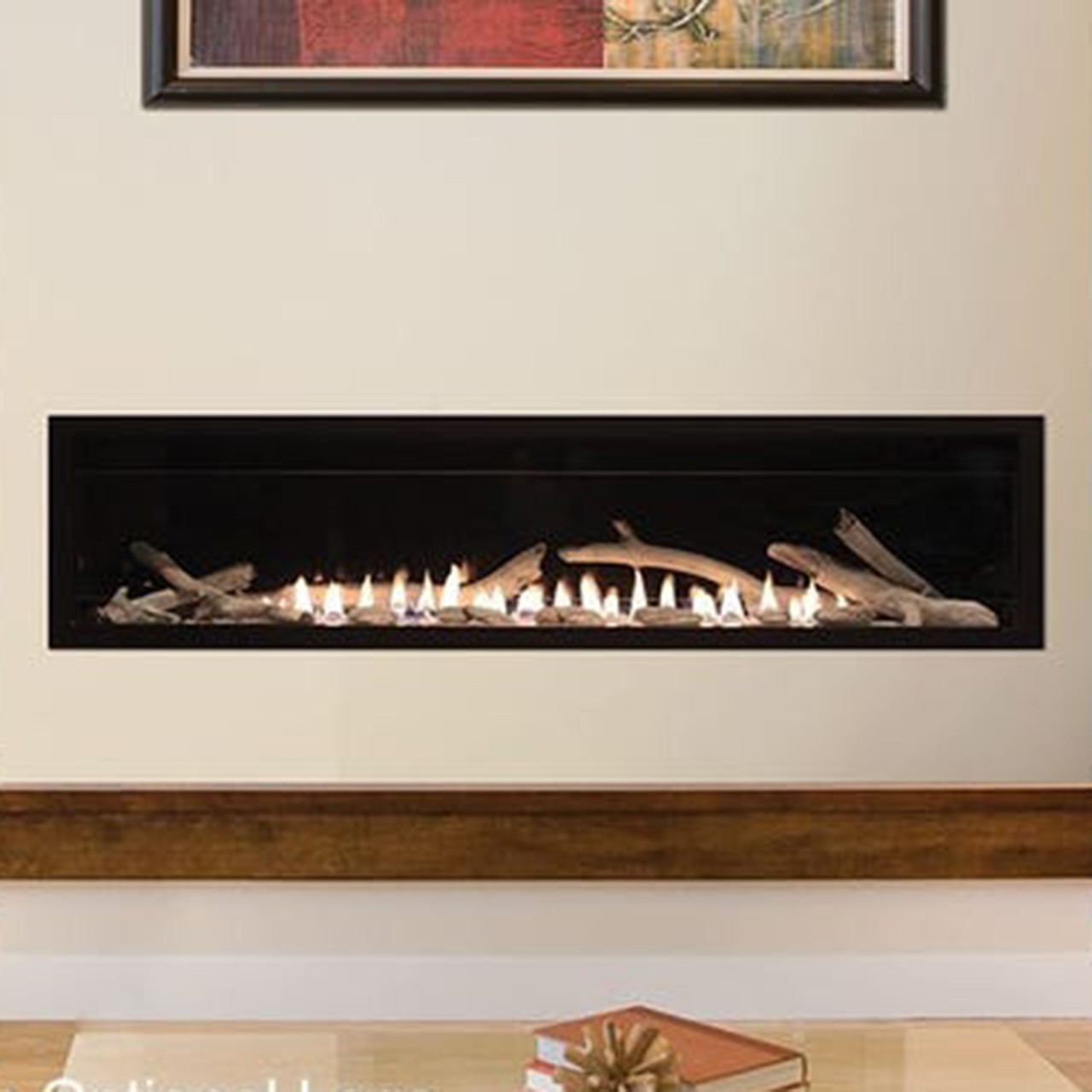 Linear Ventless Gas Fireplace Embers Living