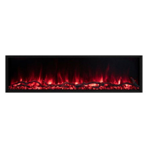 Modern Flames 80" Landscape Pro Slim Built In Electric Fireplace - Flame, Ember Bed & Down lighting