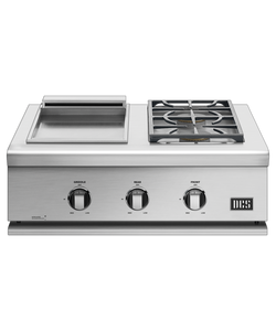 DCS 30" 7 Series Gas Griddle & Double Burner - View 2