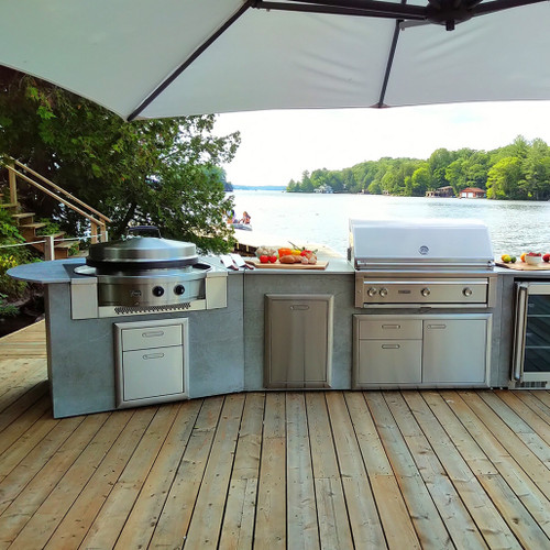 Evo Affinity 30G Outdoor 30" Drop-In Outdoor Gas Cooktop | Stainless steel burners are protected against spill overs Evo Affinity 30G Outdoor 30" Drop-In Outdoor Gas Cooktop | Stainless steel burners are protected against spill overs