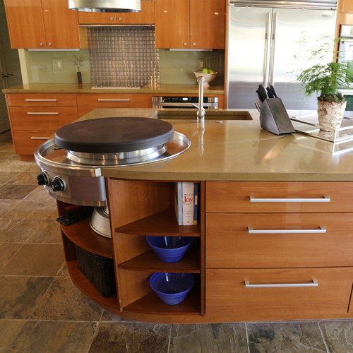 Evo Affinity 25E Indoor Electric Seasoned 25" Drop-in Cooksurface | Knobs separately control inner and outer burners