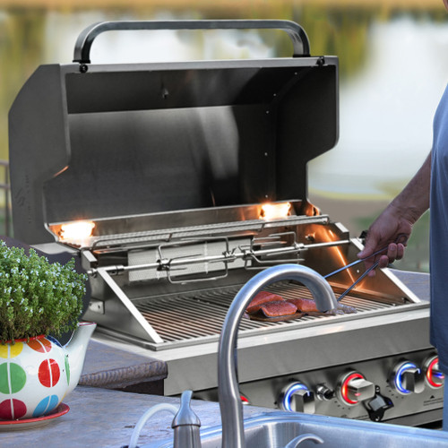 Mont Alpi 44" 805 Built-In Gas Grill | 6-burner grill unit - 43"x23"x47"