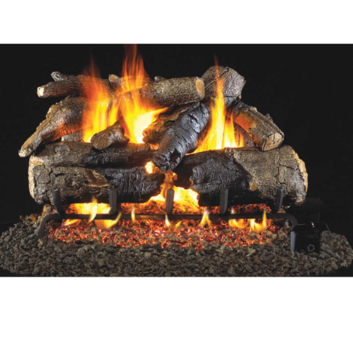 Realfyre Charred American Oak with G46 Burner Vented Gas Logs - Superior refractory ceramics ensure the logs retain their strength at high temperatures