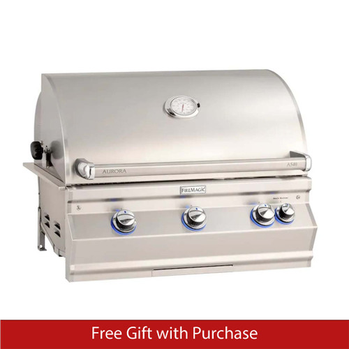 Fire Magic Aurora A790i - Analog Style Built-In Grill with Backburner & Rotisserie Kit - Promo Ends June 30th.