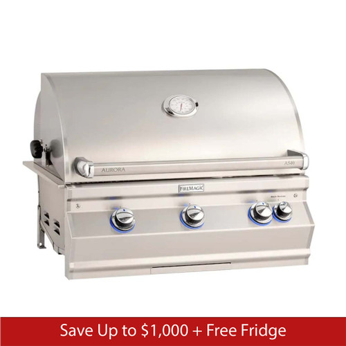 Fire Magic Aurora A790i - Analog Style Built-In Grill with Backburner & Rotisserie Kit - Promo Ends June 30th.