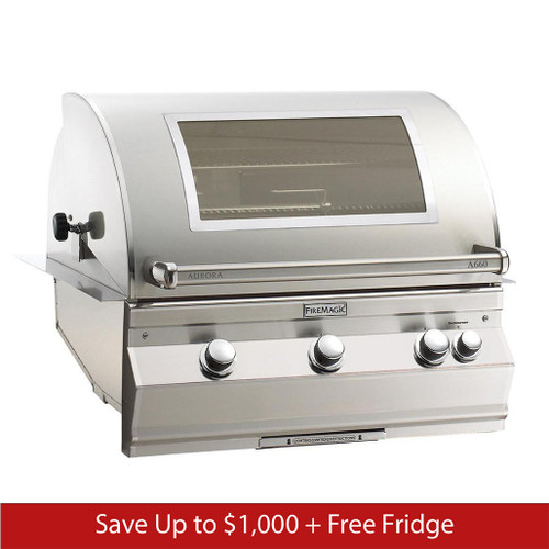 Fire Magic Aurora A660i Built-In Grill - Analog Style with Rotisserie Kit and Magic View Window - Promo Ends June 30th.