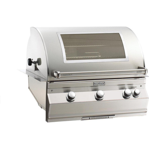 Fire Magic Aurora A660i Built-In Grill - Analog Style with Rotisserie Kit and Magic View Window