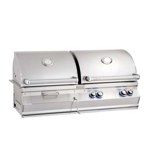 Fire Magic Aurora A830i Gas and Charcoal Grill Combo | Stainless Steel Grill
