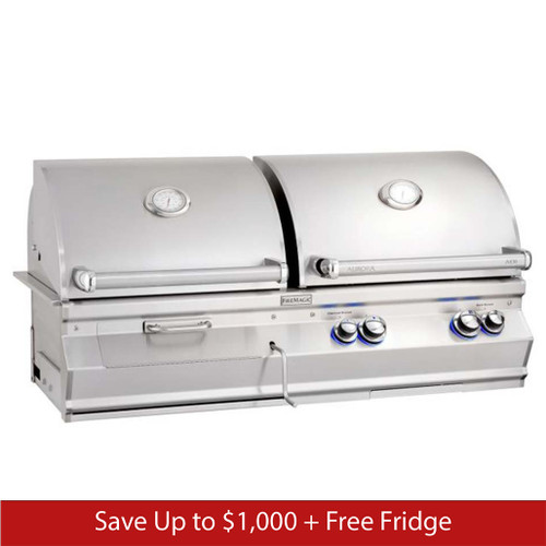 Fire Magic Aurora A830i Built-In Gas Grill and Charcoal Combo - Promo Ends June 30th.