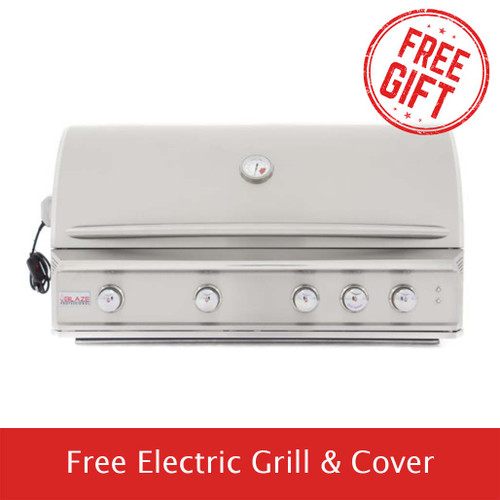 Blaze 44" 4 Burner Professional Built-In Gas Grill with Rear Infrared Burner - Promo Ends July 15th!